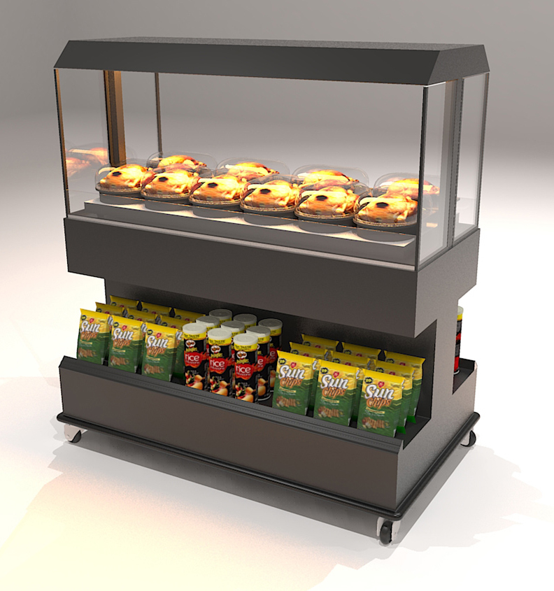 mobile Rotisserie Chicken Warmer