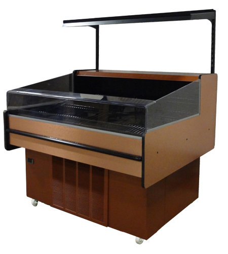 Low Back Mobile Merchandiser with Copper Laminate finish